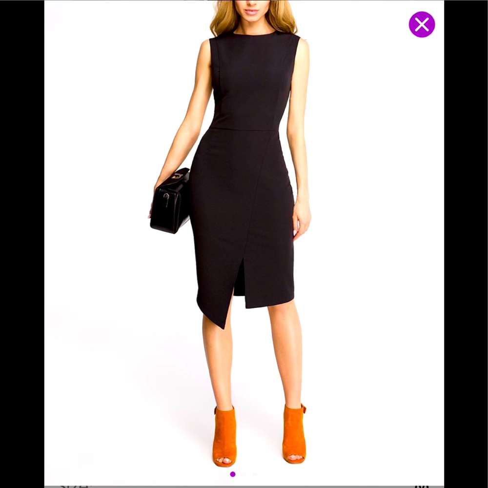 Stylebylove Black Assymetrical-hem dress